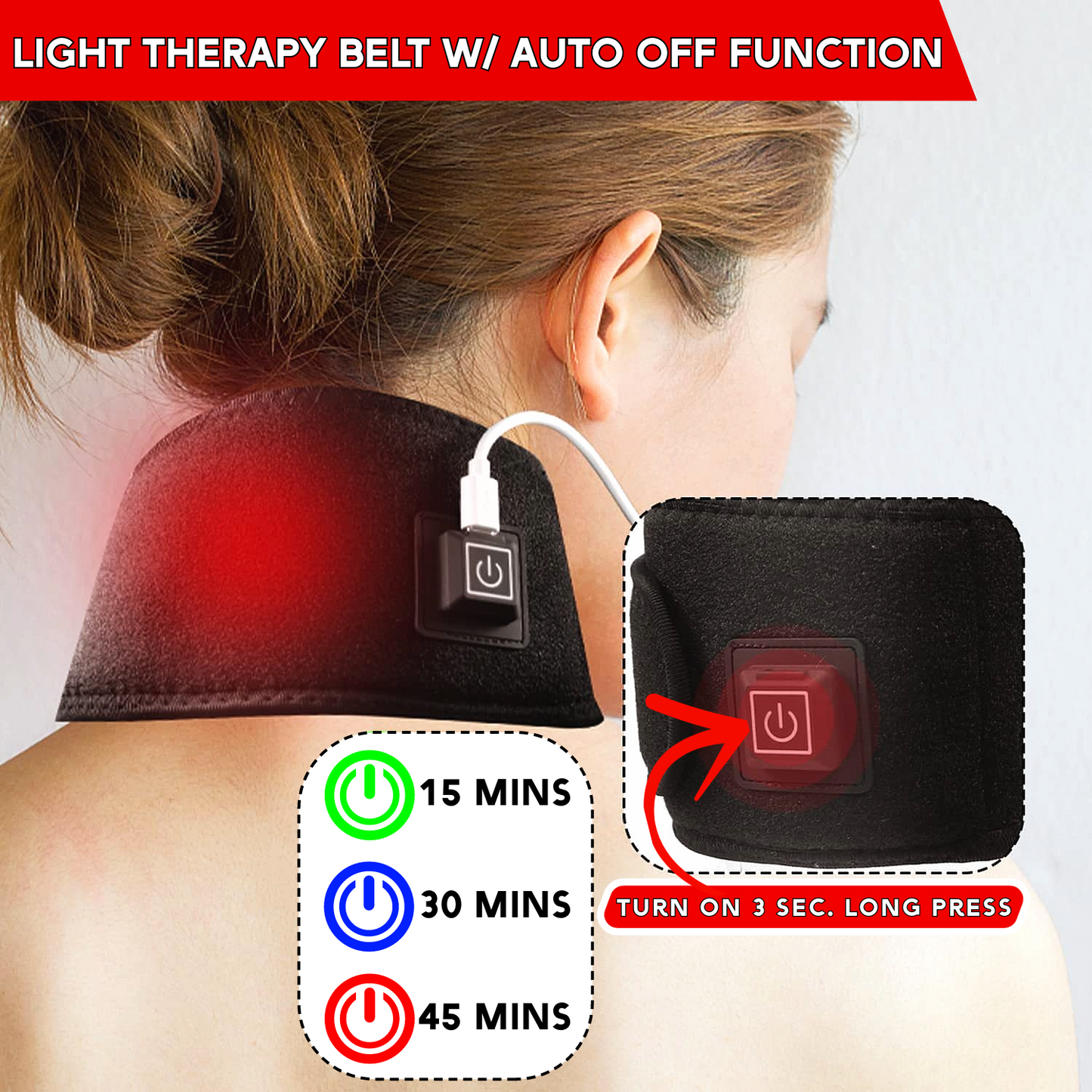 Light Therapy Belt with Auto-Off Function